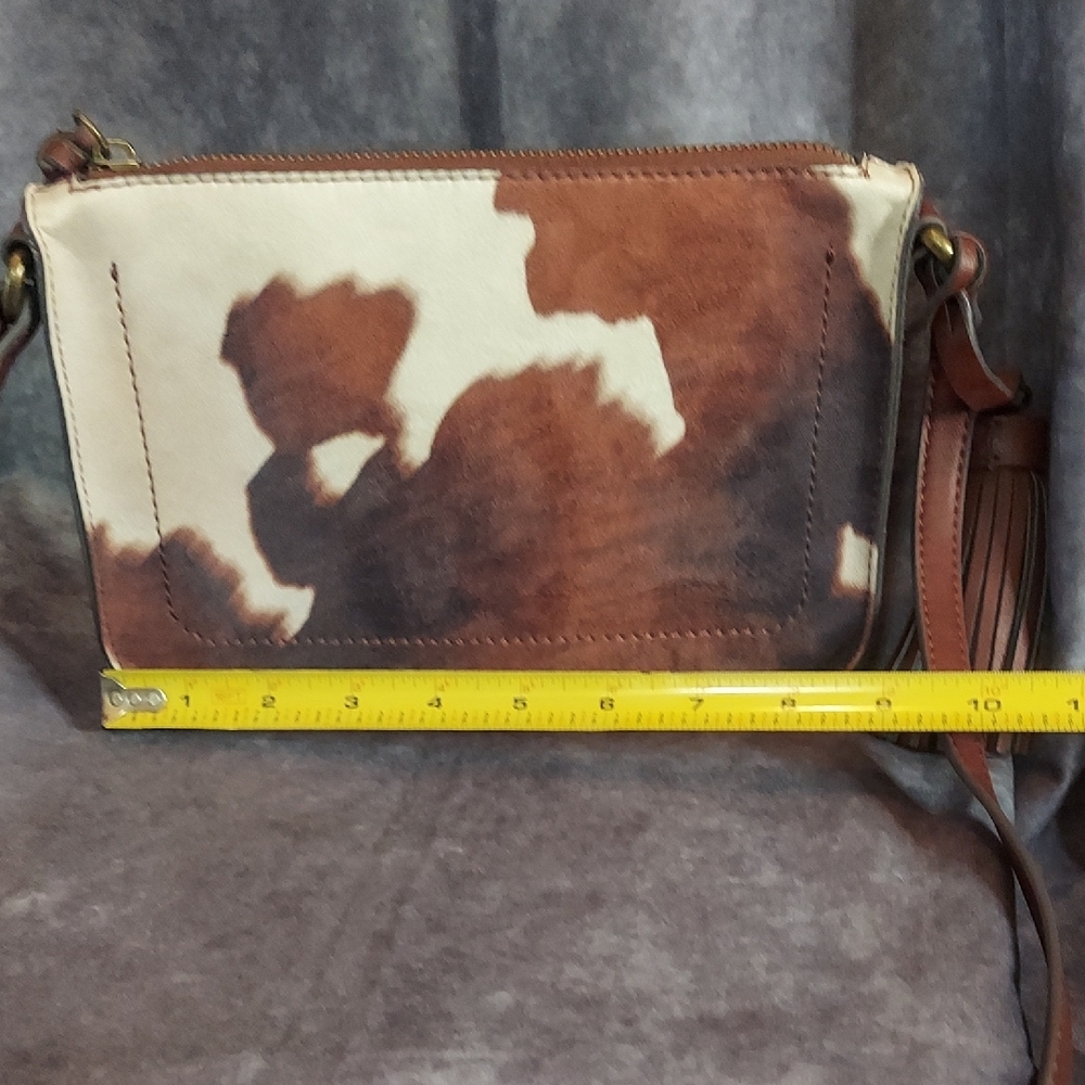 Sonoma Goods For Life Cowhide Print Crossbody Bag - Western Boho - NEW - Picture 7 of 11